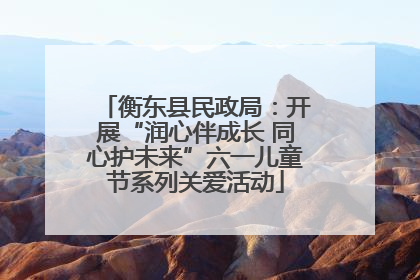 衡东县民政局：开展“润心伴成长 同心护未来”六一儿童节系列关爱活动