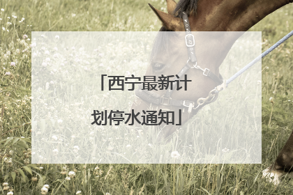 西宁最新计划停水通知