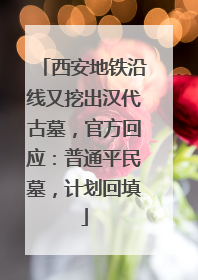 西安地铁沿线又挖出汉代古墓，官方回应：普通平民墓，计划回填