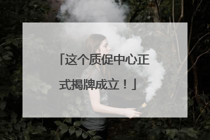 这个质促中心正式揭牌成立！