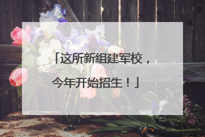 这所新组建军校，今年开始招生！