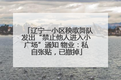 辽宁一小区秧歌舞队发出“禁止他人进入小广场”通知 物业：私自张贴，已撤掉