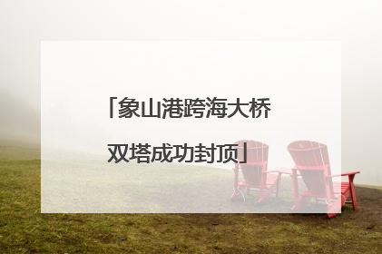 象山港跨海大桥双塔成功封顶