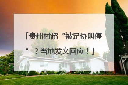 贵州村超“被足协叫停”？当地发文回应！