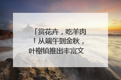 赏花卉，吃羊肉！从端午到金秋，叶榭镇推出丰富文旅活动邀您爽玩