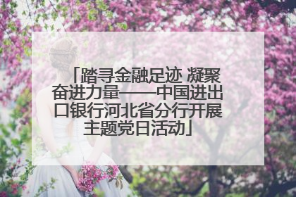 踏寻金融足迹 凝聚奋进力量——中国进出口银行河北省分行开展主题党日活动