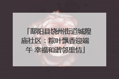 鄱阳县饶州街道城隍庙社区：粽叶飘香迎端午 幸福和谐邻里情