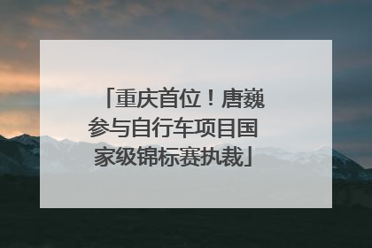 重庆首位！唐巍参与自行车项目国家级锦标赛执裁