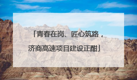 青春在岗、匠心筑路，济商高速项目建设正酣