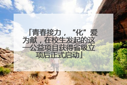 青春接力，“化”爱为献，在校生发起的这一公益项目获得省级立项后正式启动