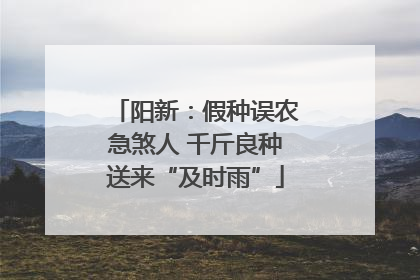 阳新：假种误农急煞人 千斤良种送来“及时雨”