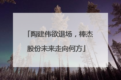 陶建伟欲退场，棒杰股份未来走向何方
