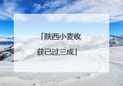 陕西小麦收获已过三成