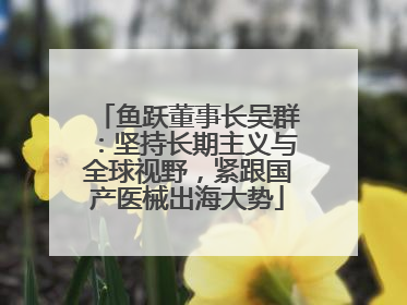 鱼跃董事长吴群：坚持长期主义与全球视野，紧跟国产医械出海大势
