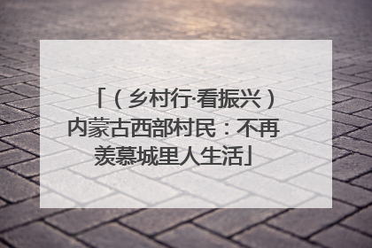 （乡村行·看振兴）内蒙古西部村民：不再羡慕城里人生活
