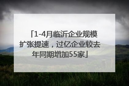 1-4月临沂企业规模扩张提速，过亿企业较去年同期增加55家