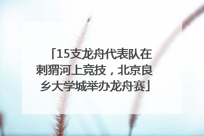 15支龙舟代表队在刺猬河上竞技,北京良乡大学城举办龙舟赛