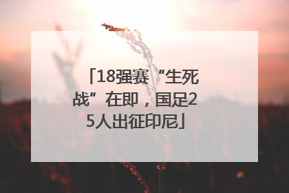 18强赛“生死战”在即，国足25人出征印尼