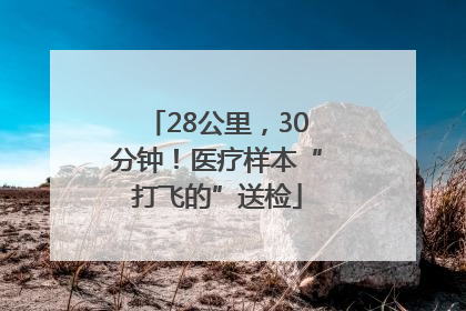 28公里，30分钟！医疗样本“打飞的”送检