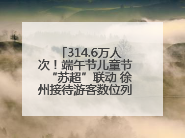314.6万人次！端午节儿童节“苏超”联动 徐州接待游客数位列全省第四！