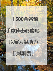 500余名骑手竞速秦岭腹地 以赛为媒助力县域消费
