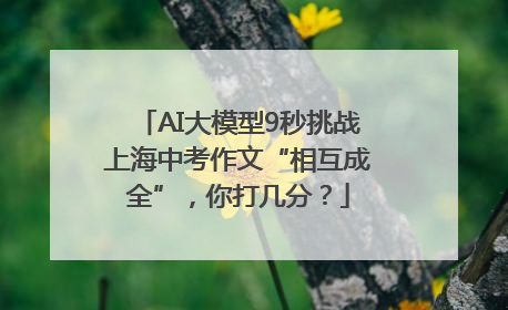 AI大模型9秒挑战上海中考作文“相互成全”，你打几分？